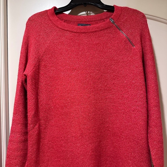 Abercrombie & Fitch Red Pullover Zipper Crew Sweater (S) - Picture 1 of 3